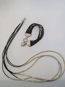 Vintage Silpada liquid sterling silver necklace and bracelet set