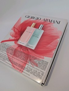 Giorgio Armani two-piece travel spray gift set, 15ml bottles of My Way and Acqua di Gioia eau de parfum