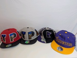 New, Minnesota St Paul Theme Snapback Baseball Hats, Lot of 4