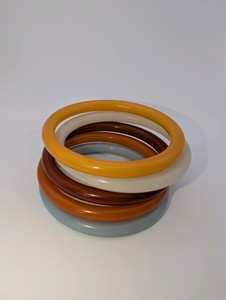 1960s Lucite Bangle Bracelets, Size 8.5Ketty Dalsgaard Denmark