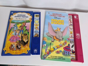 2 Vintage Golden Sound Story Books, Works, New BatteriesDisney Dumbo, Wizard of Oz