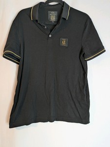 Black Armani Exchange mens polo shirt, Size M