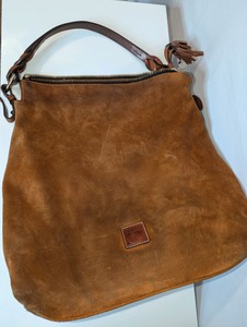 Vintage brown suede Dooney & Bourke hobo bag