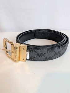 Michael Kors leather reversible belt, Black 44
