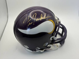 Fran Tarkenton Autographed Minnesota Vikings Football Mini Helmet