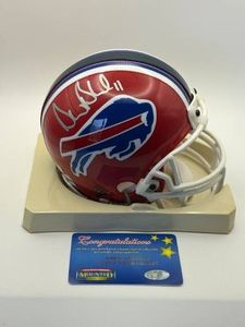 Drew Bledsoe Autographed Buffalo Bills Mini Helmet With Certificate of Authenticity