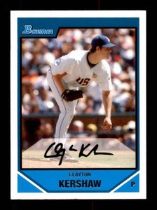 2007 Bowman Clayton Kershaw Rookie Card Los Angeles Dodgers Legend