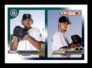 2005 Topps Total - Flix Hernndez, Travis Blackley #706 Rookie Card