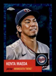2022 Topps Chrome Platinum Anniversary - Kenta Maeda #498 Platinum Toile White & Blue Refractor 199