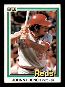 1981 Donruss - Johnny Bench #62