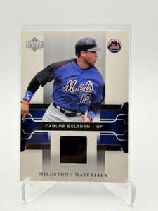 2005 Upper Deck - Milestone Materials Carlos Beltran #MM-CB (MEM) Jersey Card