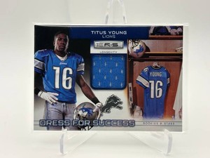 2011 Panini Rookies & Stars - Dress for Success Jerseys Titus Young #7 299 (MEM, RC) Jesey Rookie Card