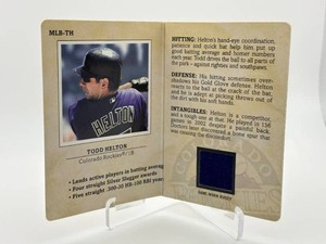 Fleer Platinum Booklet Card Todd Helton Jersey Piece Card Serial #d 120250