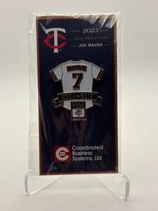 Joe Mauer Hall of Fame 2023 Induction Pin (Fan Giveaway During Twins Home Game)