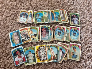 1972 Topps Vintage Baseball Card Lot, Mostly Poor Condition