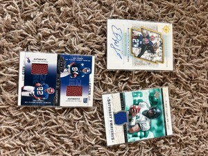 Football Autograph and Game Used Jersey Card Lot