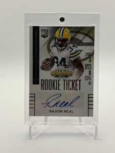 2014 Panini Contenders Rookie Ticket Rajion Neal Autograph Green Bay Packers Card