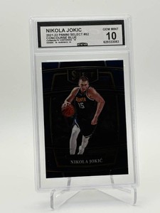 2021-22 Panini Select Concourse Blue Nikola Jokic CCG Grade 10 Gem Mint, Perfect Flawless Grade