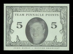 1998 Pinnacle Points Card John Elway Denver Broncos