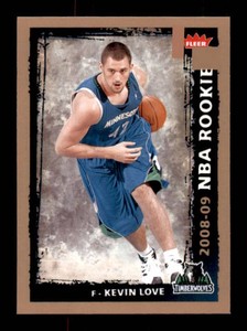 2008-09 Fleer Kevin Love Rookie Card Minnesota Timberwolves Legend
