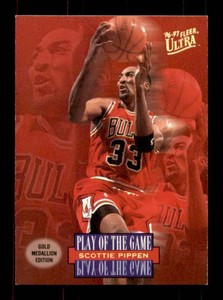 1996-97 Fleer Ultra - Play of the Game Scottie Pippen #G-297 Gold Medallion Edition