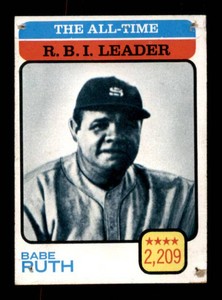 1973 Topps - All-Time Leaders Babe Ruth #474