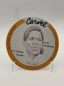 Carvel Circle Card Vintage NBA Baseball Nate Archibald
