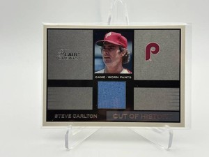 2003 Flair Greats Cuts of History Steve Carlton Game Used Jersey Patch Card
