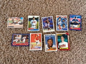 Baseball Star Rookie Card Lot 9 Cards, Mark Texiera, Robin Ventura, Gary Sheffield, Curt Schilling, Jason kendall, Brian McCann, Cliff Lea, Manny Ramirez