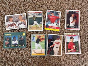 MLB Baseball Star Rookie Card Lot Jose Bautista, Jim Thome, Jon Lester, Milton Bradley, Jason Giambi, Bob Abreu, Homer Bailey 8 Cards Total