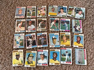 1974 Topps Baseball Card Lot Vintage Cards, Lower Grade