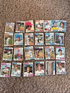 1974 Topps Baseball Card Vintage Lot, Poor Low Grade Condition