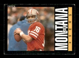 1985 Topps Joe Montana Vintage Football Card NFL Legend
