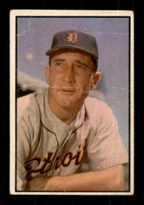 1953 Bowman Color Fred Hutchinson #132 Vintage Baseball Card