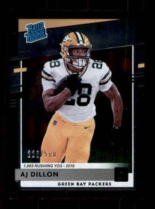 2020 Donruss Panini Rated Rookie AJ Dillon Green Bay Packers