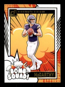 2024 J.J. McCarthy Rookie Card #5 Bomb Squad Insert Card Minnesota Vikings