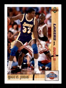 1991-92 Upper Deck - Classic Confrontation Michael Jordan, Magic Johnson #34