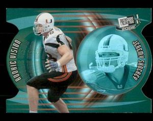 2002 Press Pass JE - Rookie Vision Jeremy Shockey #RV 10 (RC) Rookie Card