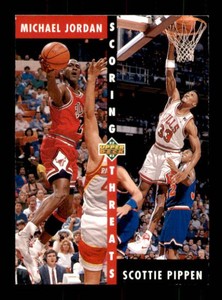 1992 Upper Deck Michael Jordan and Scottie Pippen Scoring Threats Card