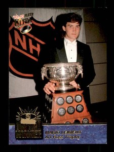 1992-93 Fleer Ultra Mario Lemieux Trophy Winner Card