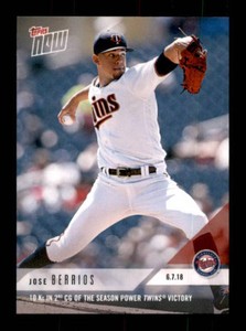 2018 Topps Now Jose Berrios 10 Strikeouts in One Game