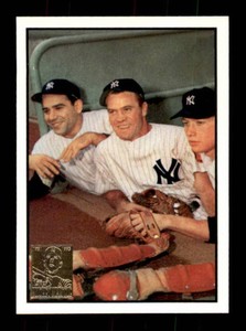 1996 Topps Baseball Collector Series Yogi Berra, Mickey Mantle and Hank Bauer Card