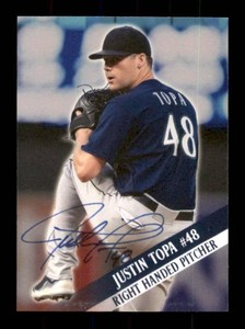 Justin Topa Rookie Card Autograph Card Minnesota Twins