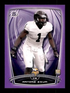 2014 Bowman Antone Exum Color Match Purple Parallel Rookie Card