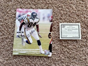 Randy Moss Autographed 8x10 Photograph Comes With Certificate of Authenticity Minnesota Vikings Legend NFL Hall of Fame