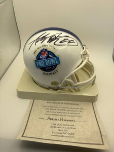 Adrian Peterson Autographed Football Mini Helmet From Hawaii Pro Bowl, Comes With Certificate of Authenticity and Original Box Minnesota Vikings Legend