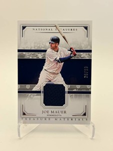 2017 Panini National Treasure Joe Mauer Game Used Jersey Card Low Cerial Numbered 2099