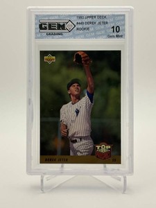 1993 Upper Deck Derek Jeter #449 Rookie Card GEM Grading 10 GEM MINT Flawless Card MLB Hall of Fame