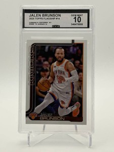 2025 Topps Flagship Jalen Brunson CCG Graded Perfect 10 Gem Mint