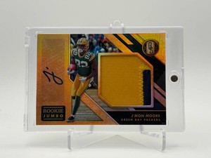 2018 Panini Gold Standard Football JMon Moore Jumbo Patch Autographed Card Low Serial #d Card 3449